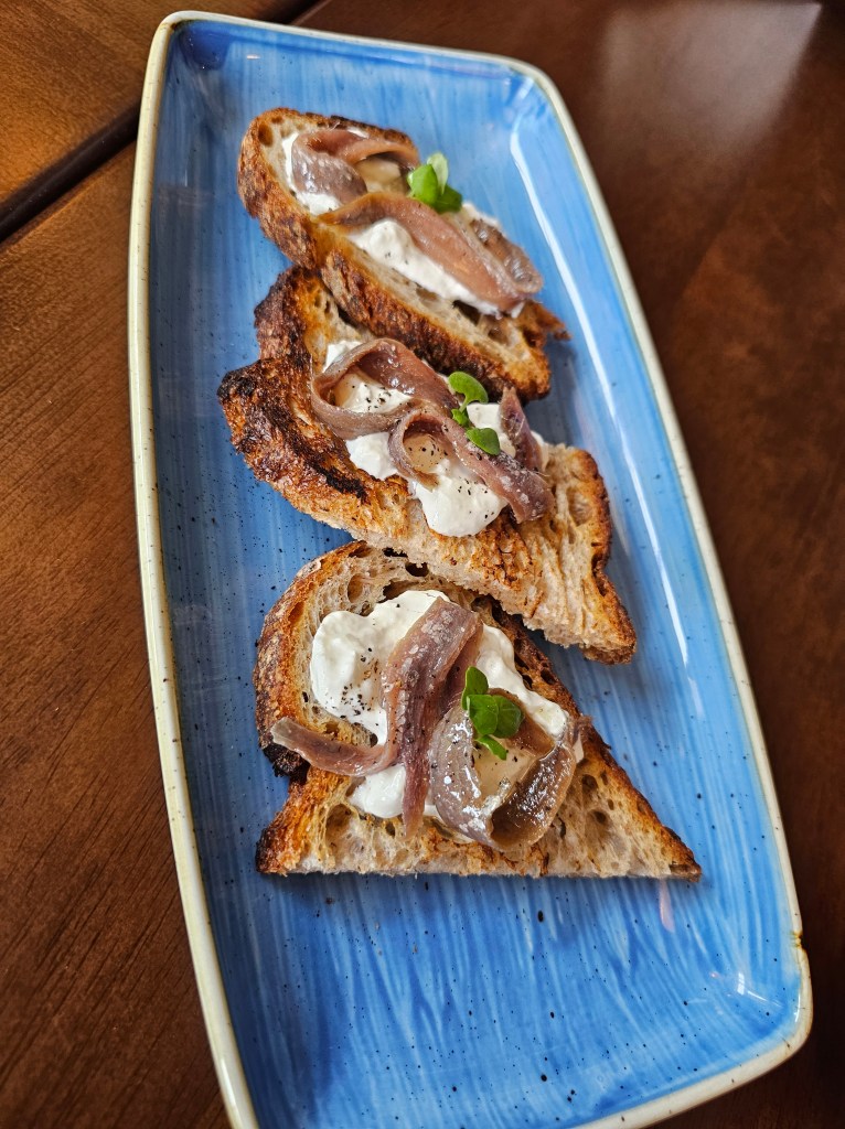 brushetta with anchovies